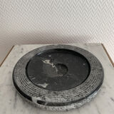 Vintage grey round marble ashtray