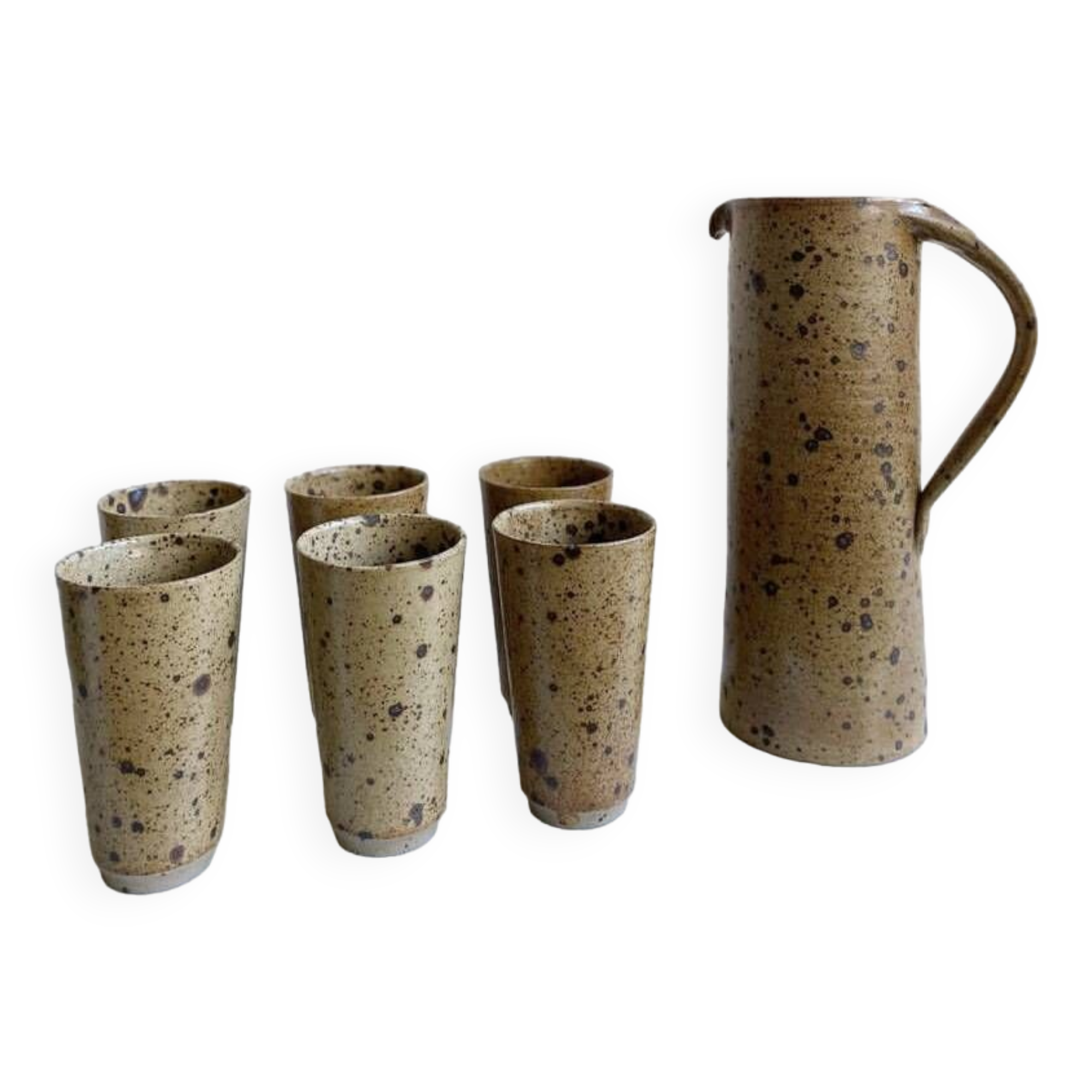 Vintage set in pyrite stoneware, orangeade service