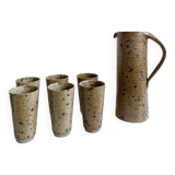 Vintage set in pyrite stoneware, orangeade service