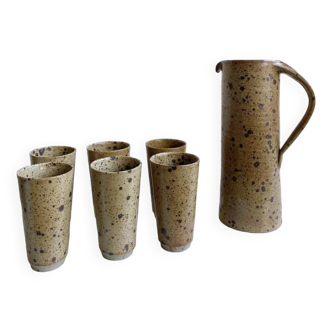 Vintage set in pyrite stoneware, orangeade service
