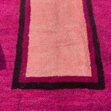 Handmade Moroccan Boujaad rug in pink, 150/250cm.