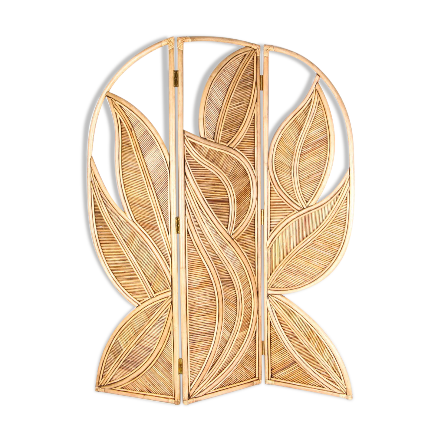 Double-sided rattan screen