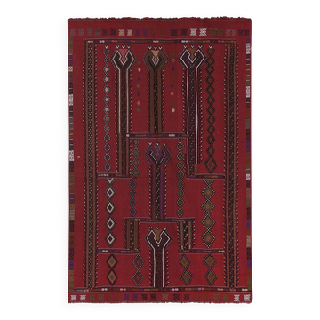 Vintage Turkish kilim, handwoven, 151x235 cm.