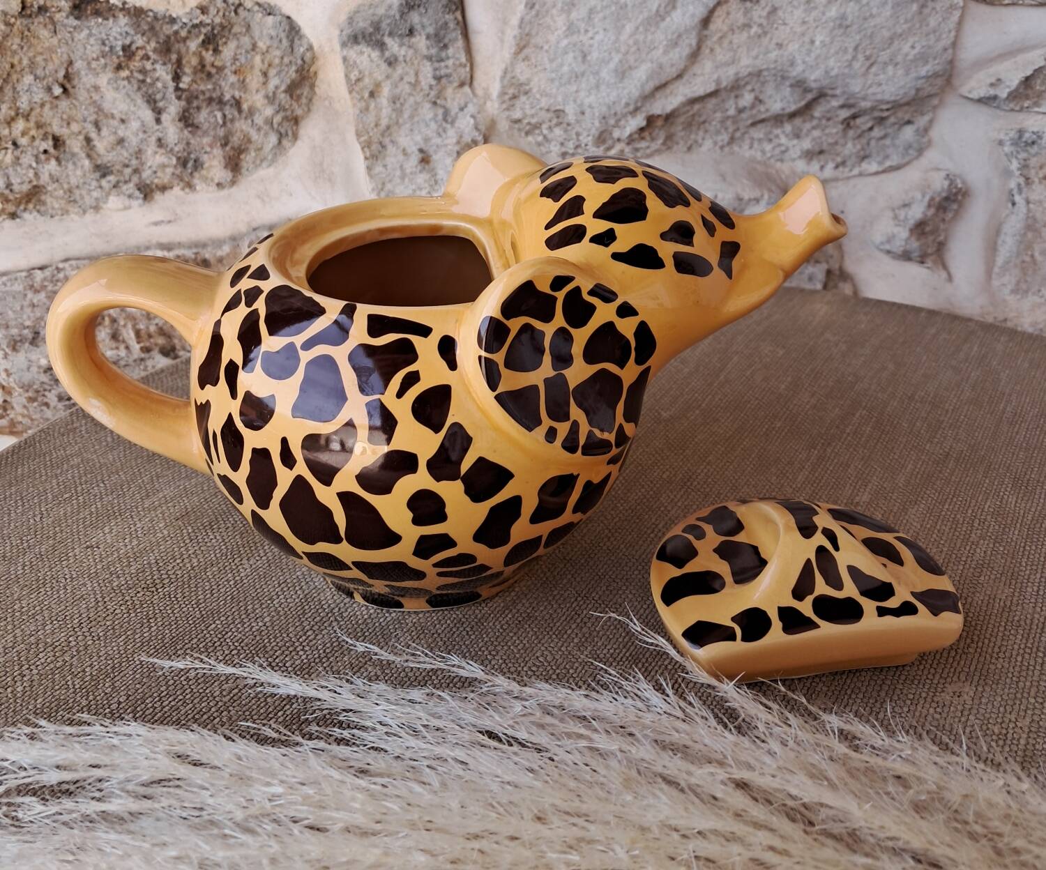 Théière Éléphant motif girafe
