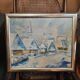 Village painting in winter