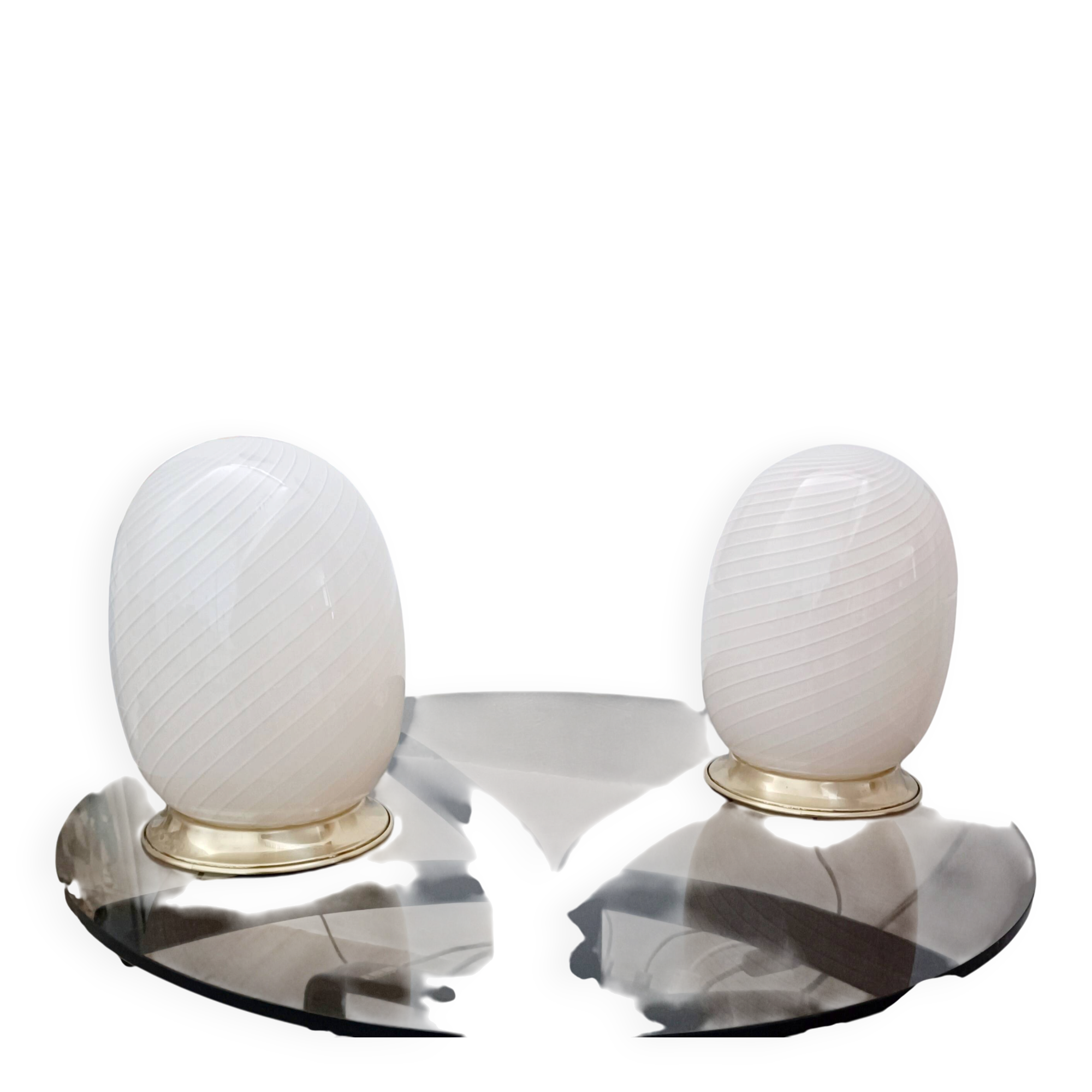 Paire de lampes verre de Murano 1970s