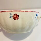 Salad bowl in faience model maryvonne floral