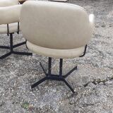 Pair of vintage swivel armchairs design xxeme