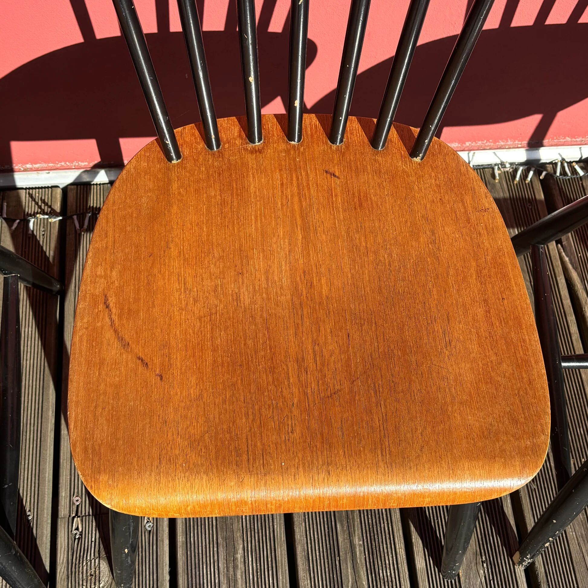 Set of 4 chairs by Sven-Erik Fryklund for Hagafors, Sweden, 1960s.