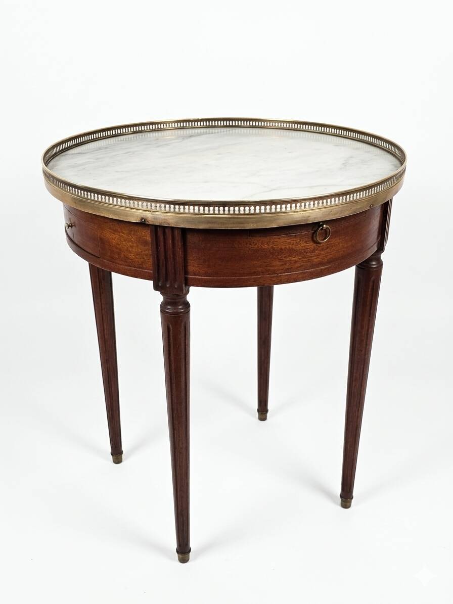 Louis XVI style bouillotte table in mahogany