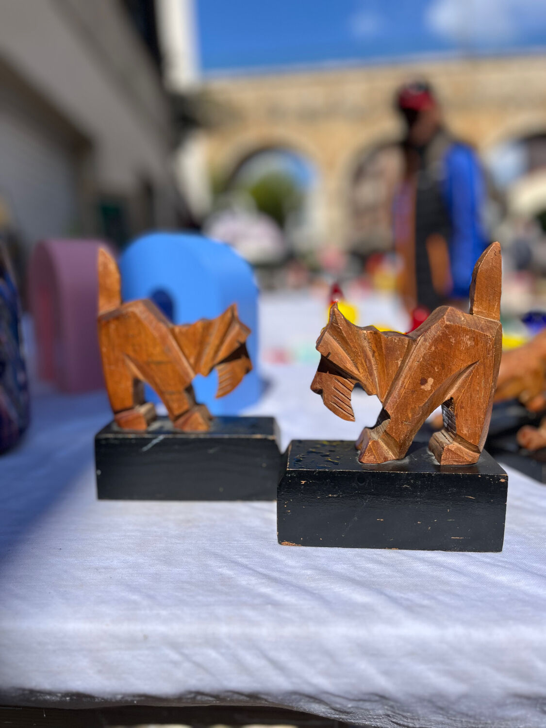 Art Deco Scottish bookends pair