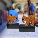 Art Deco Scottish bookends pair