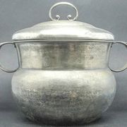 Punch bowl, Art Deco, silver-plated brass, Germany, 1930s