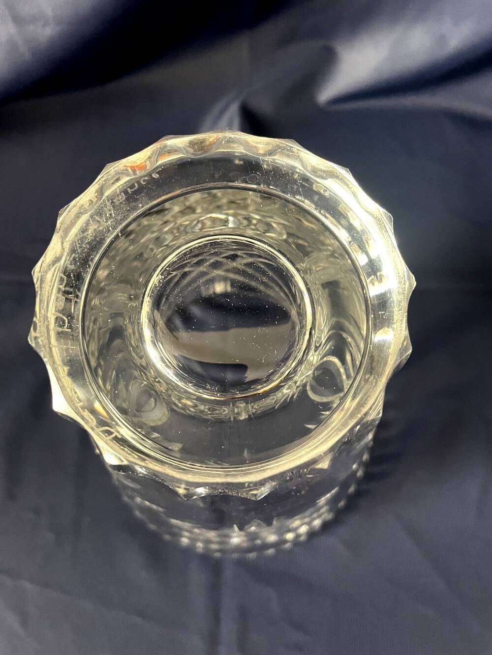 Crystal vase cut daum nancy france flared shape