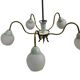 vintage 'gold' chandelier / pendant with mint blue accent