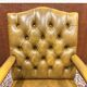 Classic English Yellow Chesterfield Desk Chair