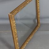 Nineteenth century frame gilded stucco wood decoration of roses 34x27 foliage 30.8x24.2 cm SB