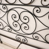 Antique wrought iron double bed, Italy 19th century