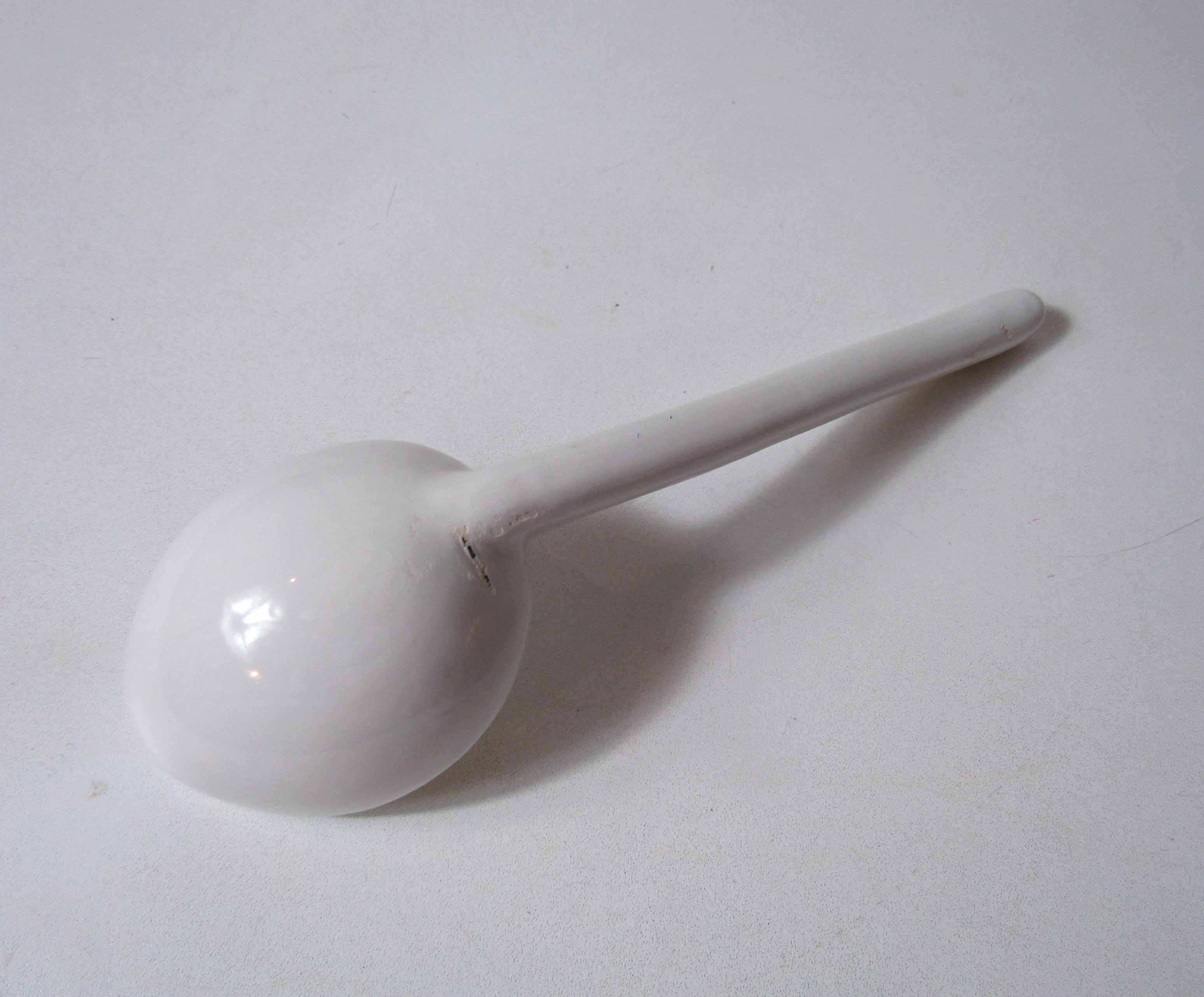Ladle in white ceramic