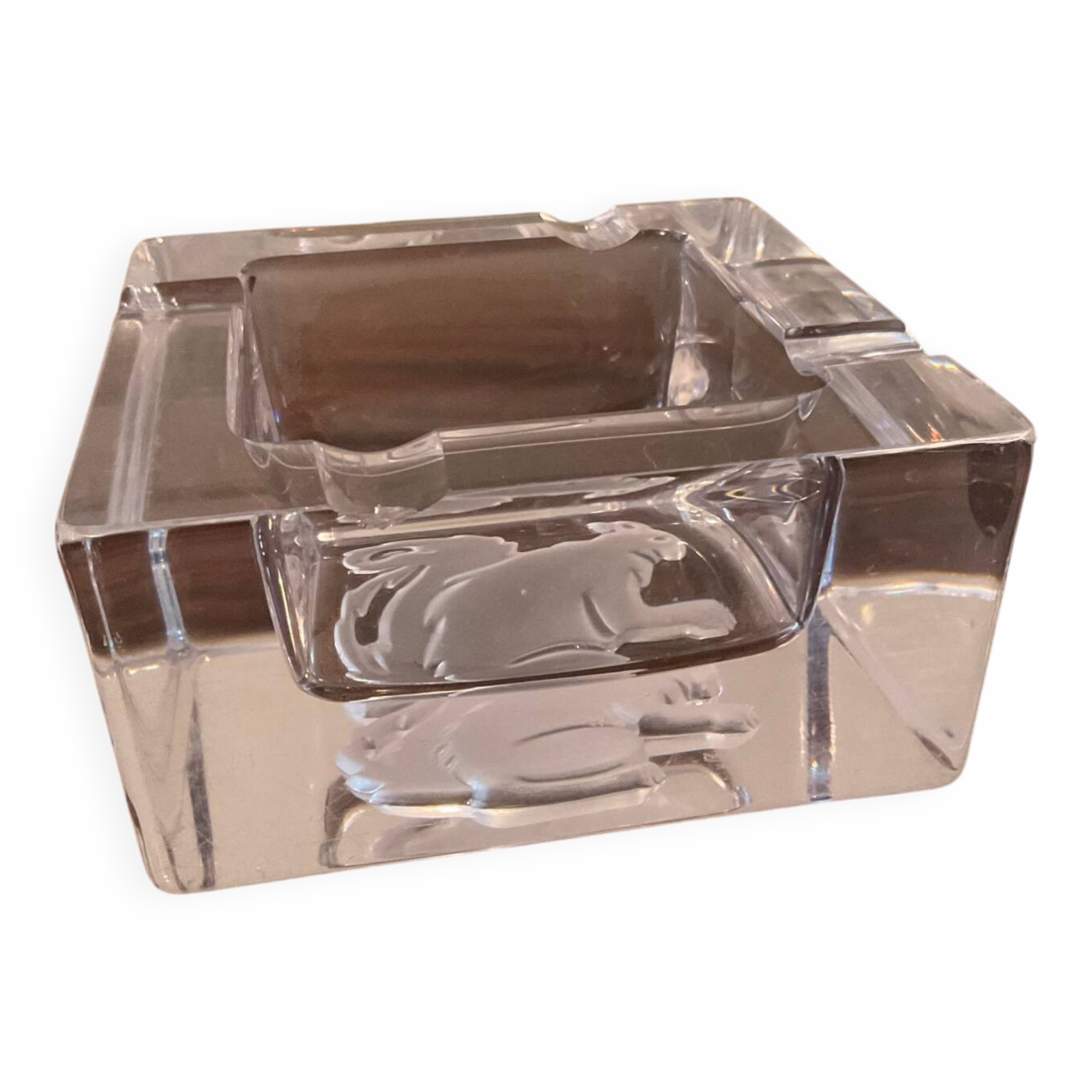 Vintage Sèvres crystal ashtray
