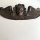 Ancient fronton cherub angel in carved wood 18th-19th century