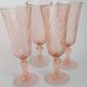 Pink glass flutes Rosaline