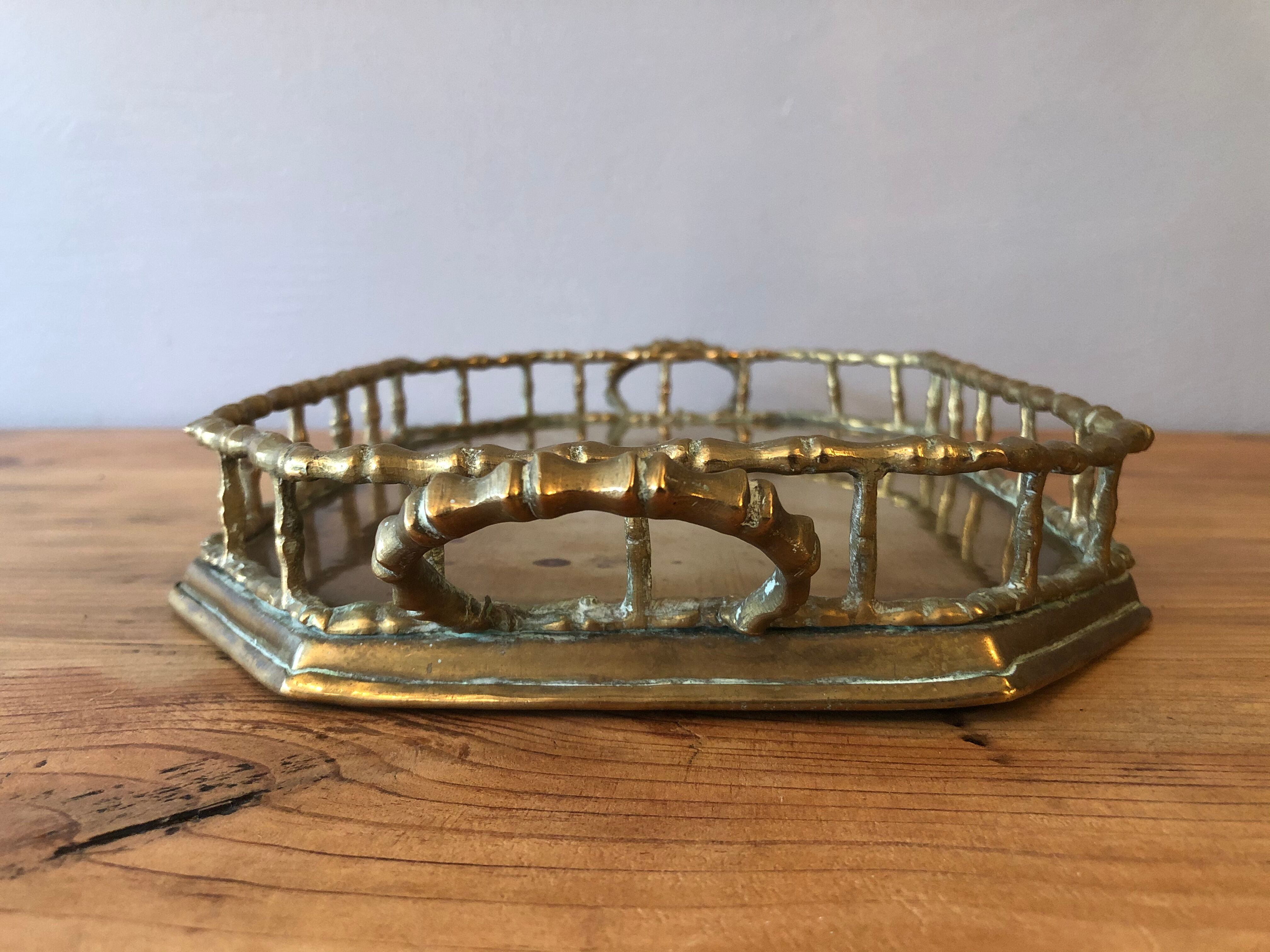 Ancient gold bronze tray