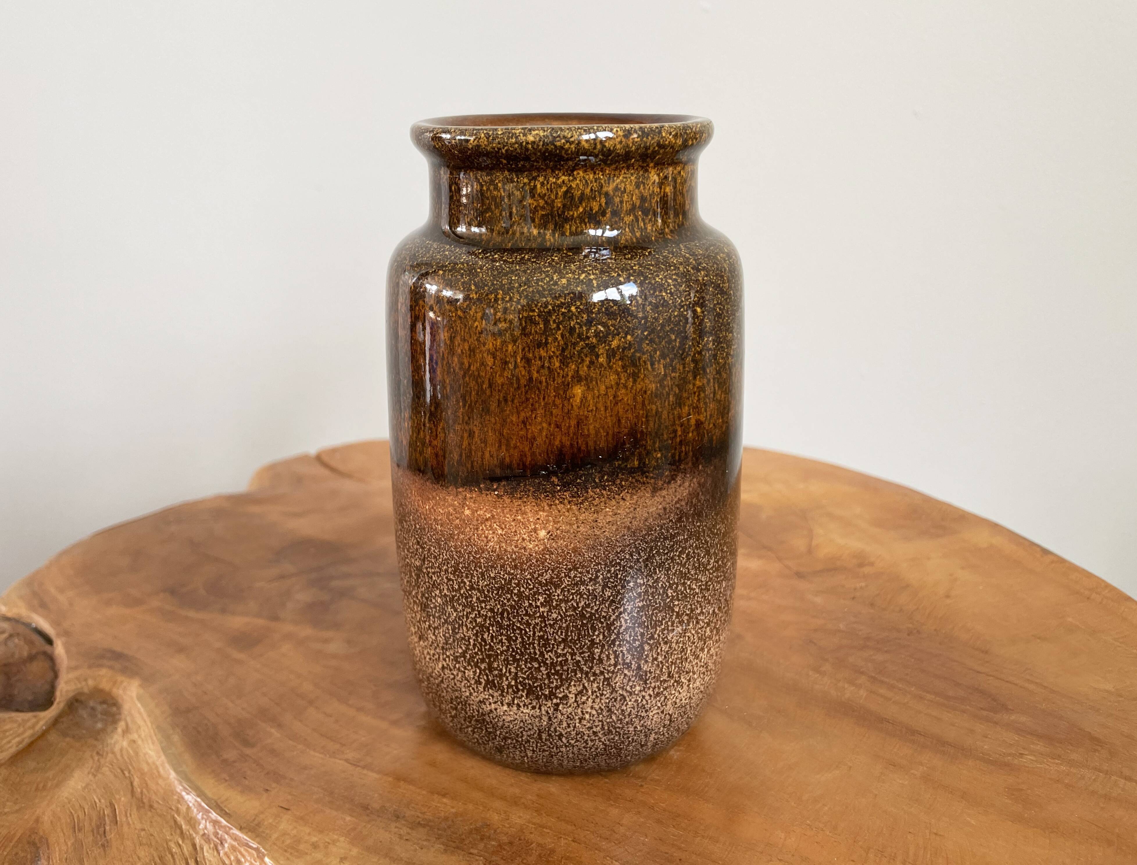 Vase brun, Scheurich 231-15 , poterie d’art ouest-allemande (WGP)