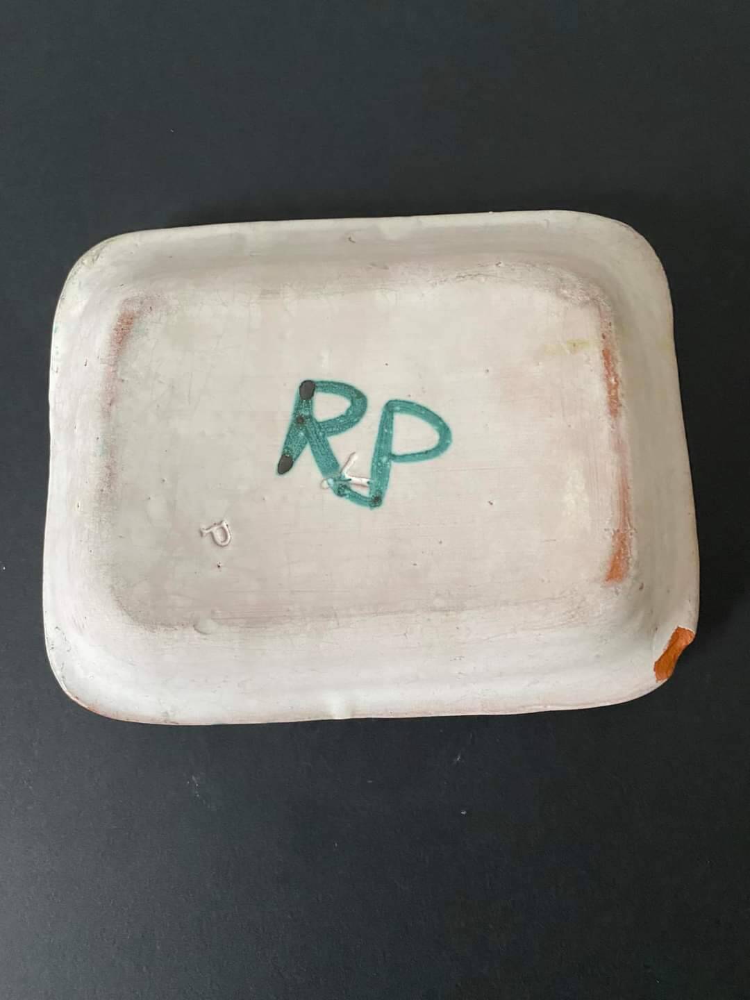 Ceramic dish or pocket tray signed Robert Picault