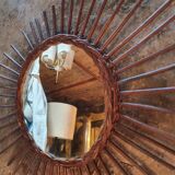 Rattan mirror