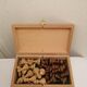 Coffret de 32 pions d'echec en buis