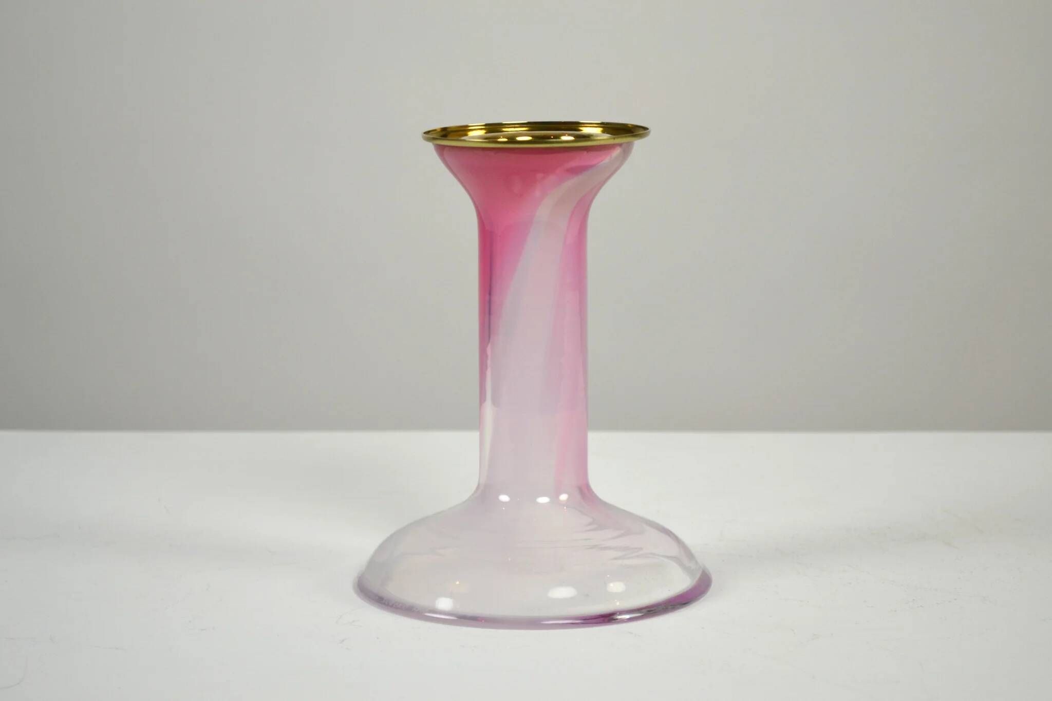 Full Lead Crystal Candle holder by Hanne Dreutler for Studio Åhus, Sweden, 1980