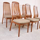 Set of 6 dining chairs, model EVA by Niels Kofoed, Denmark