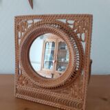 Wicker mirror