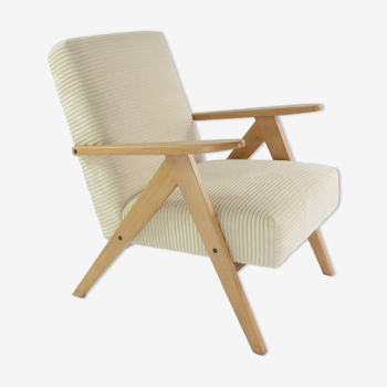 Kompas cream corduroy armchair