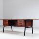 Scandinavian executive desk in rosewood with bar Denmark 1960