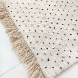 Moroccan Berber carpet blessed ouarain ecru with black polka dots 160x100cm