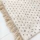 Moroccan Berber carpet blessed ouarain ecru with black polka dots 160x100cm