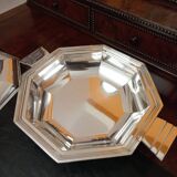 Art Deco plate 1930 silver metal