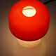 Vintage space age red table lamp from Luigi Massoni for Guzzini, 1970s