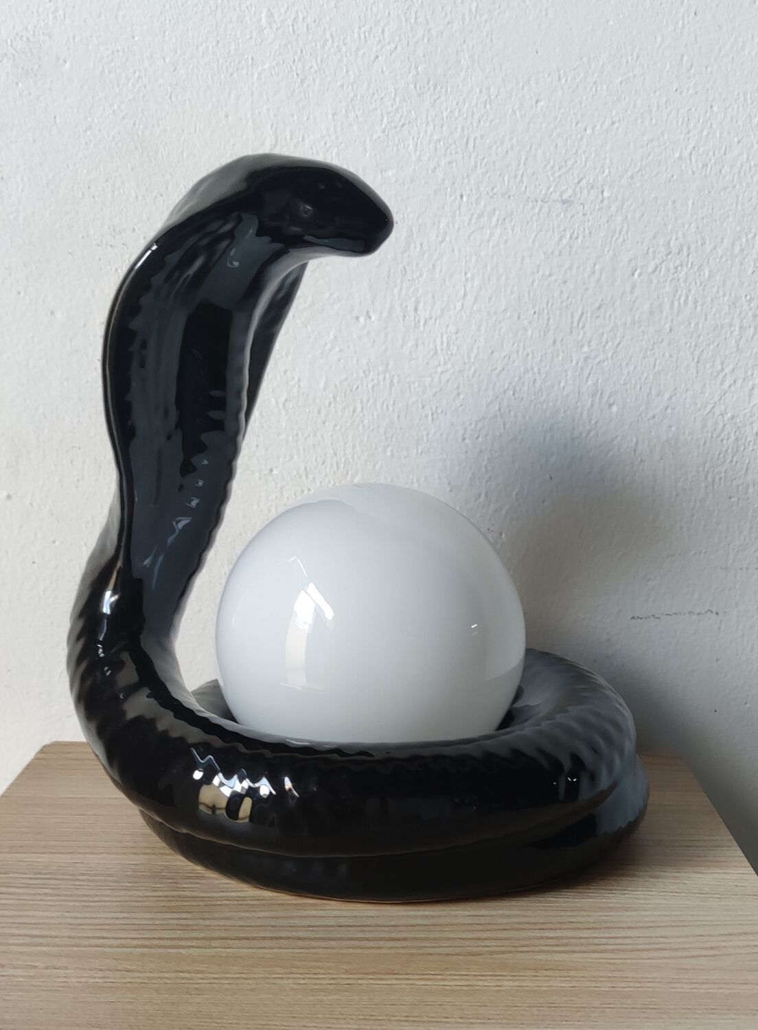 Lamp year 80 snake ceramic cobra