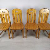 4 vintage pine chairs mountain shawl