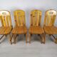 4 vintage pine chairs mountain shawl