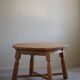 Brutalist round dining table in oak, mid-century, made in France, 1960s.