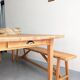 Cherry wood farmhouse table