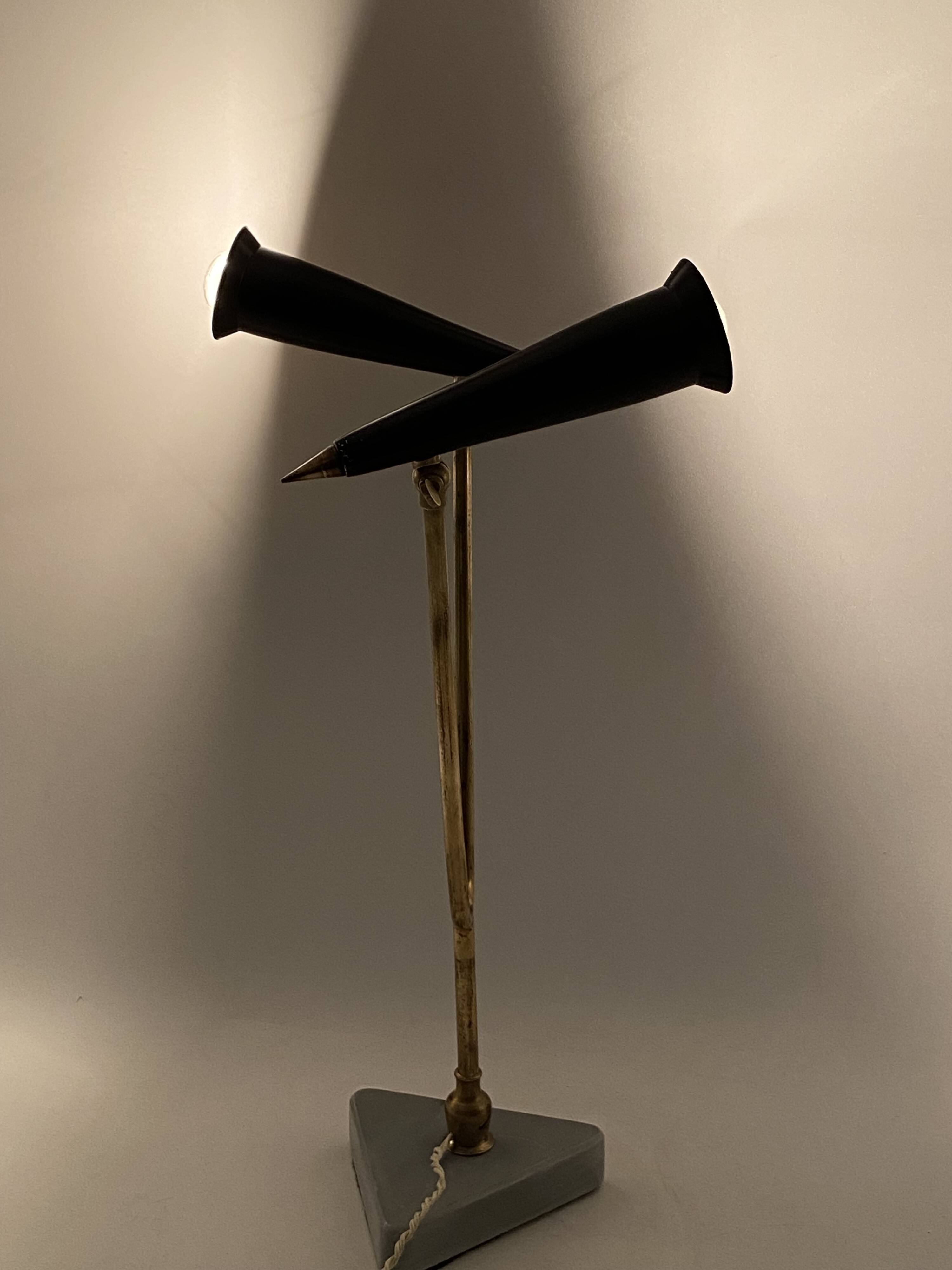 Mid-century double light table lamp, Italy 1960s