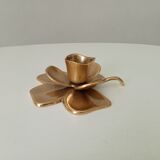 Vintage hand-to-hand flower candle holder 70s