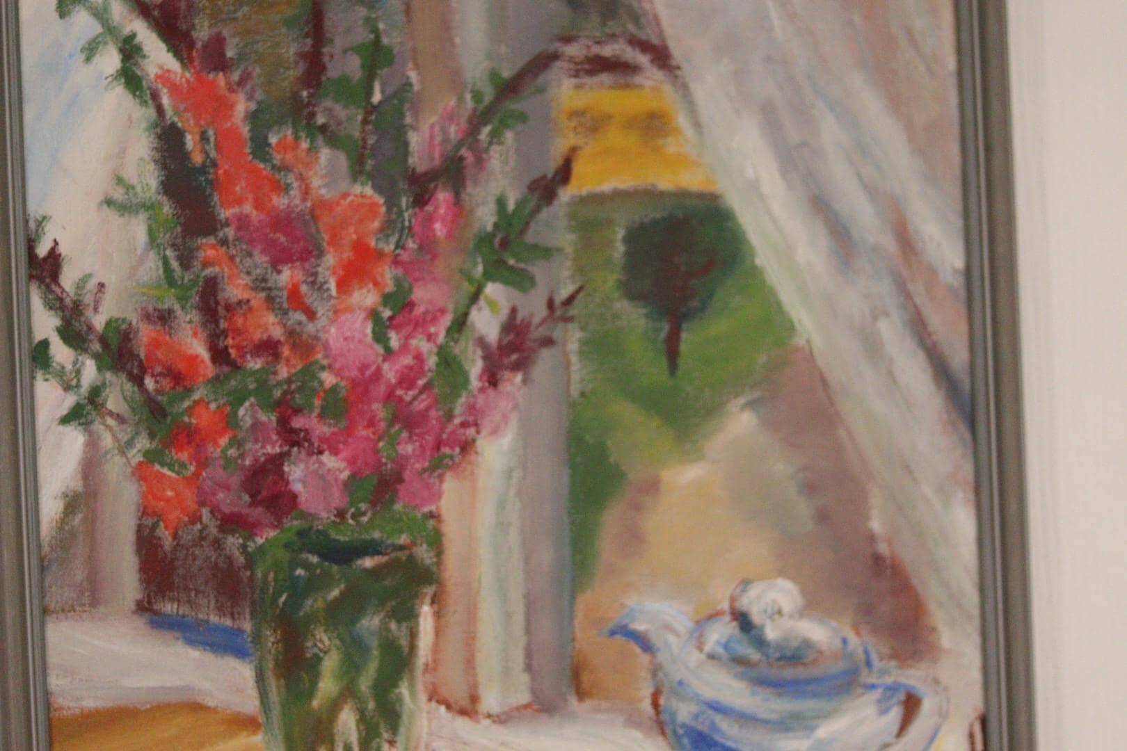 Flowers and teapot