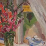 Flowers and teapot