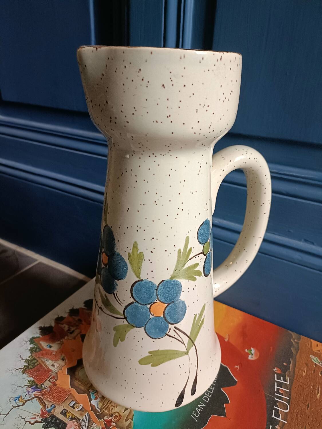 St. Clement blue flower pitcher